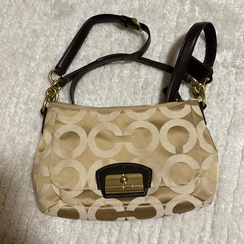 Coach neutral crossbody bag